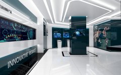 奧博企業(yè)展廳產品展示設計效果圖